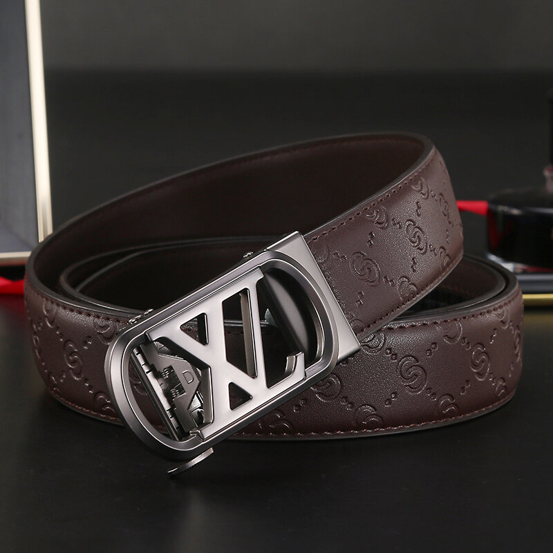 High Quality Famous Brand Men Genuine Leather Belts Designers Buckle Belts for Men Luxury Business Fashion Work Male Strap belt