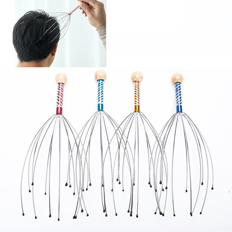 1pcs Kids Funny Classic Head Relax Toys Novelty Octopus Head Massager Toy Scalp Massagers Relaxation Relief Body Massager