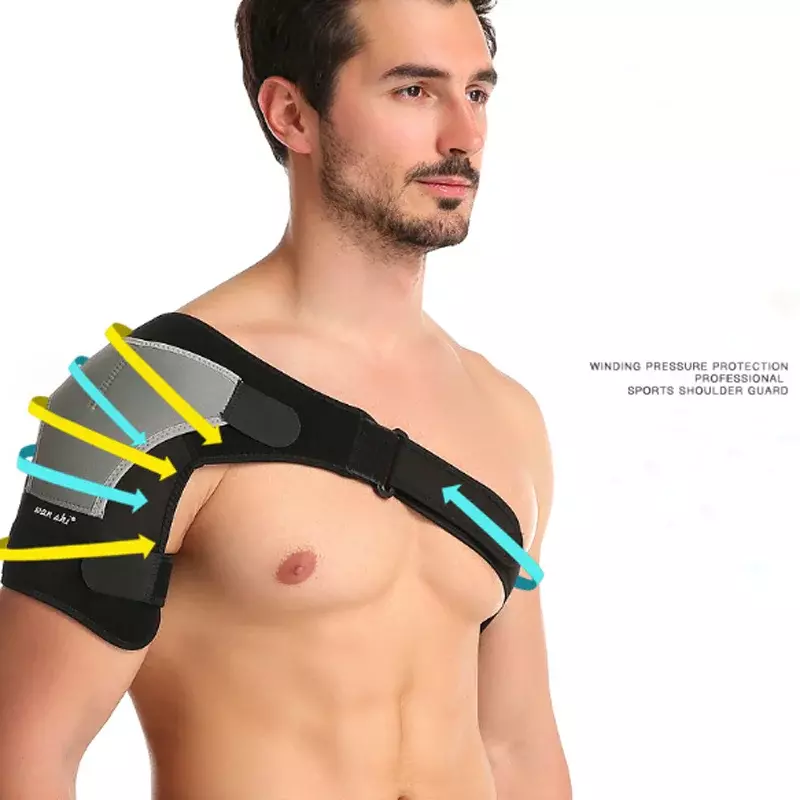 Cinturón de soporte deportivo ajustable para hombre, Correa protectora de compresión para recuperación de lesiones