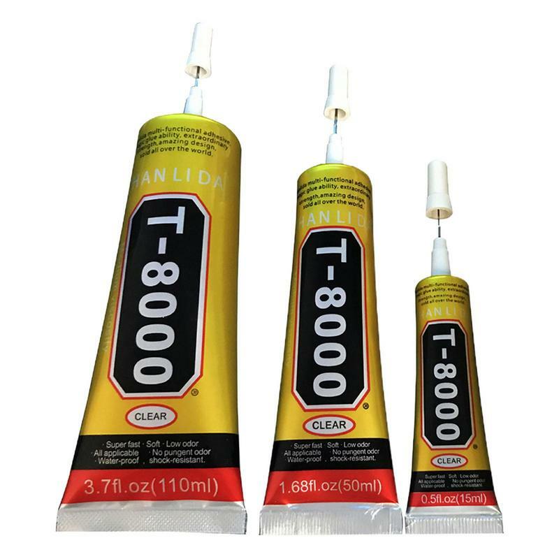 15ML 50ML 110ML T-8000 Glue Clear Contact Phone Repair Adhesive Electronic Component Glue With Precision Applicator Tip DIY Bond
