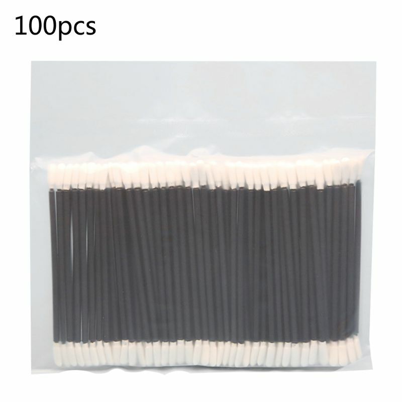 2021 New 100Pcs Double-Headed Polyester Tips Cleaning Swabs Dust-Free Stick for Printers