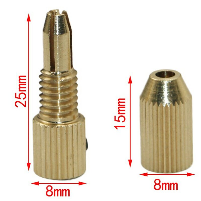 2.3MM Brass Electric Motor Shaft Clamp Fixture Chuck Mini Small For 0.7-1.5mm Drill Micro Drill Bit Clamp Fixture Chuck