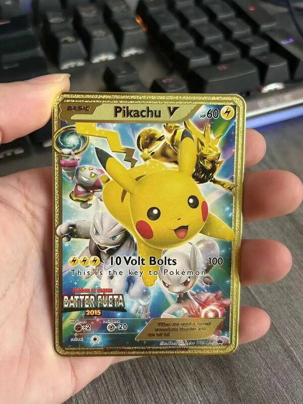 10000 point arceus vmax pokemon metal cards DIY card pikachu charizard golden limited edition kids gift game collection cards