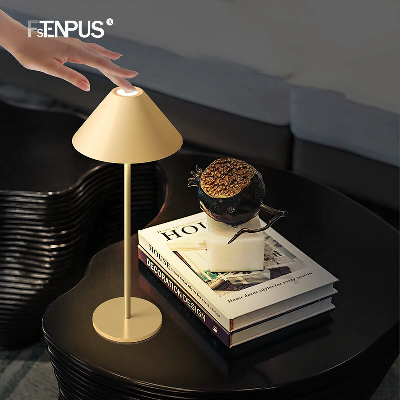 Lampe LED étanche à contrôle tactile, luminosité et température de couleur, lampe de table et de bureau