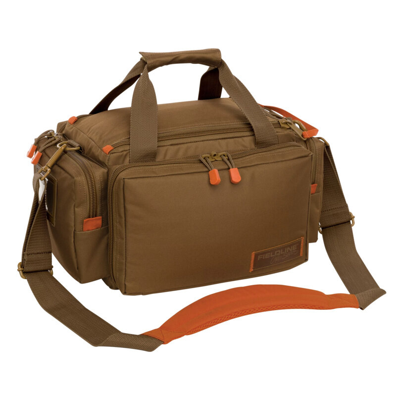 Fieldline Pro Deluxe Range Bag, grande, marrom, 1 caixa de munição, peça 4, poliéster, 7,5 in x 11,3 in