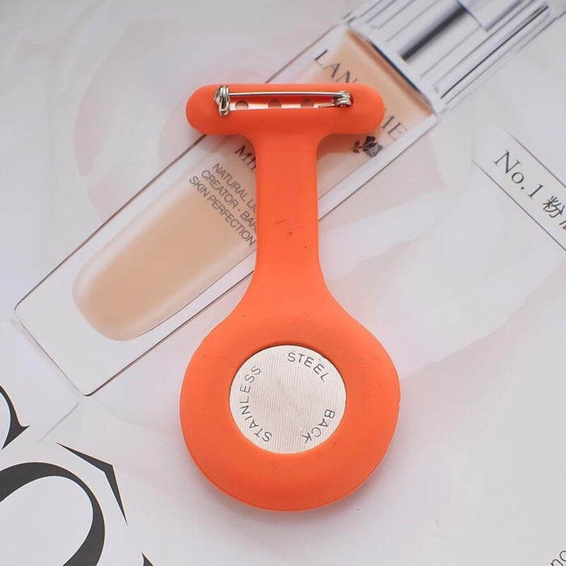 Mini Cute Pocket Watches Silicone Nurse Watch Brooch Tunic Fob Watch with Free Battery Doctor Medical Unisex Watches Clock