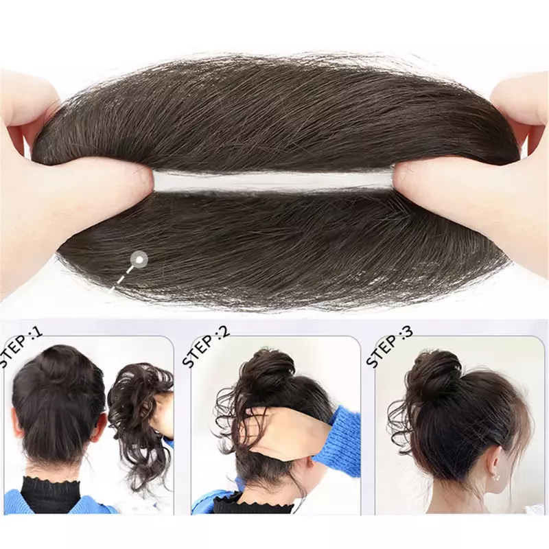 Synthetic Curly Donut Chignon With Elastic Band Scrunchies Messy Hair Bun Updo Hairpieces Extensions For Women