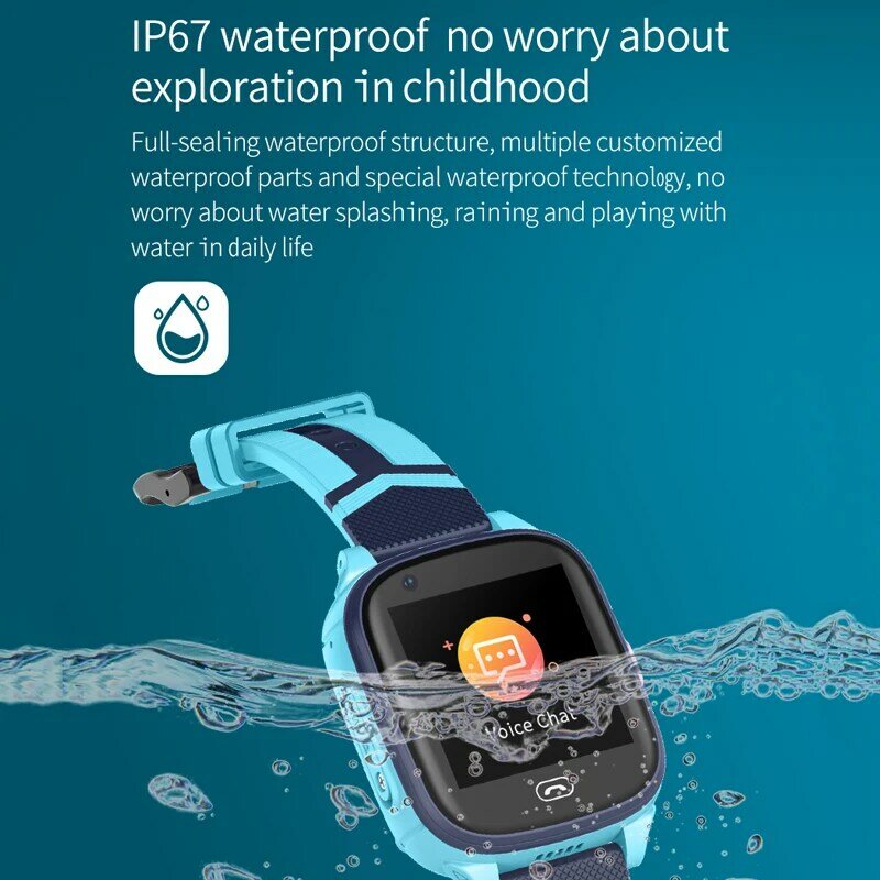 Reloj inteligente A60 para niños, dispositivo resistente al agua, con pantalla full hd, gps, llamadas telefónicas, control del ritmo cardíaco y del sueño
