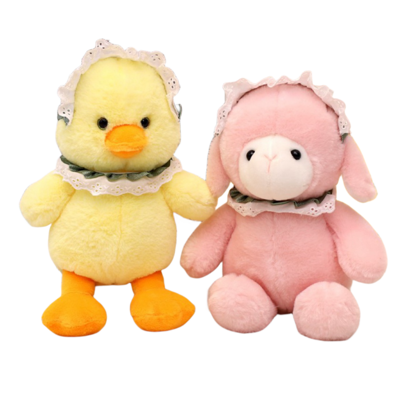 Criativo pato amarelo pelúcia brinquedos, ovelha rosa, confortável sofá quarto travesseiro, adorável decoração enfeites, presente de aniversário para crianças, meninas, novo