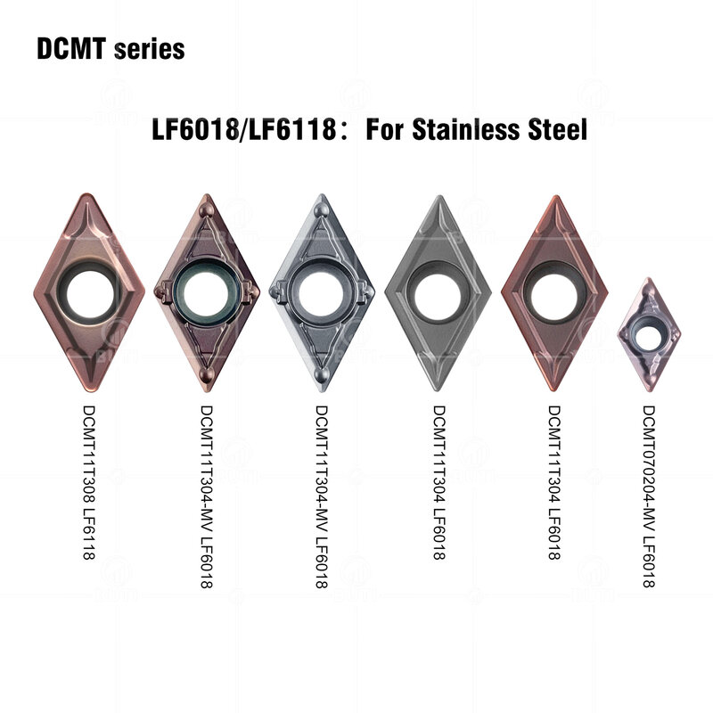 DESKAR 100% Original DCMT070204 DCMT070208-MV DCMT11T304 DCMT11T308 LF6018 CNC Lathe Cutter Cutting Carbide Inserts Turning Tool
