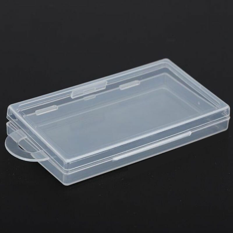 Piccole parti di vendita calde sottili scatole di plastica pieghevoli trasparenti piccola scatola di imballaggio per la conservazione dei gioielli 11.5*6.1*1.3cm