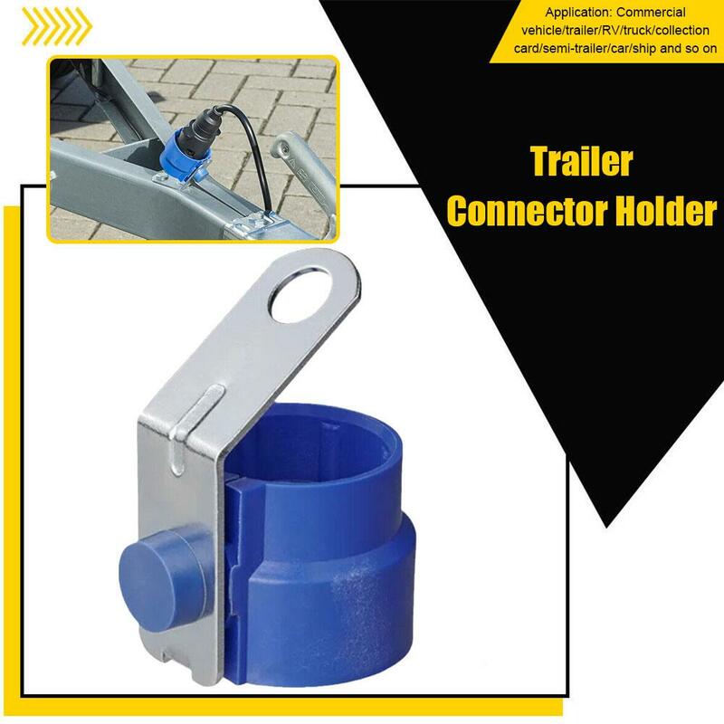 1pcs Parking Cover Trailer Plug Holder For 7 And 13 Pin Trailer Plugs Connector Fixer Bracket For Trailer RV Truck Accessories