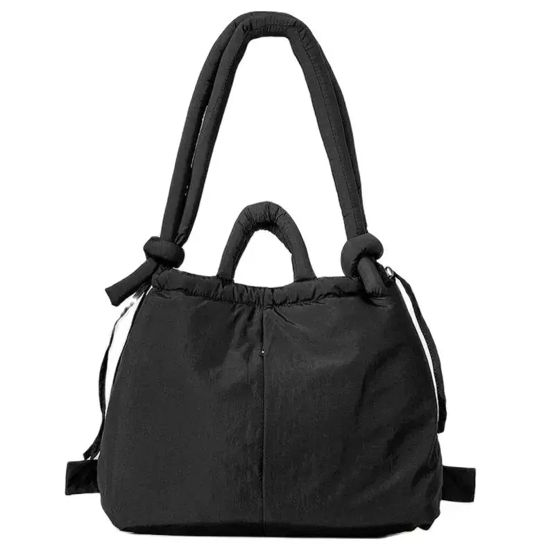 Schulter rucksack Kordel zug einzelne Nylon tasche Handtasche für Frau große Kapazität lässig hochwertige Messenger Luxus Cross body