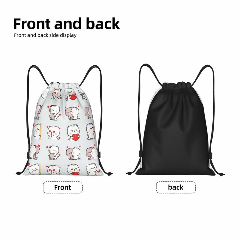 Милый медовый рюкзак Mochi в виде кошки персика и Гомы, сумка на шнурке для женщин и мужчин, портативный спортивный рюкзак для спортзала, рюкзаки для тренировок