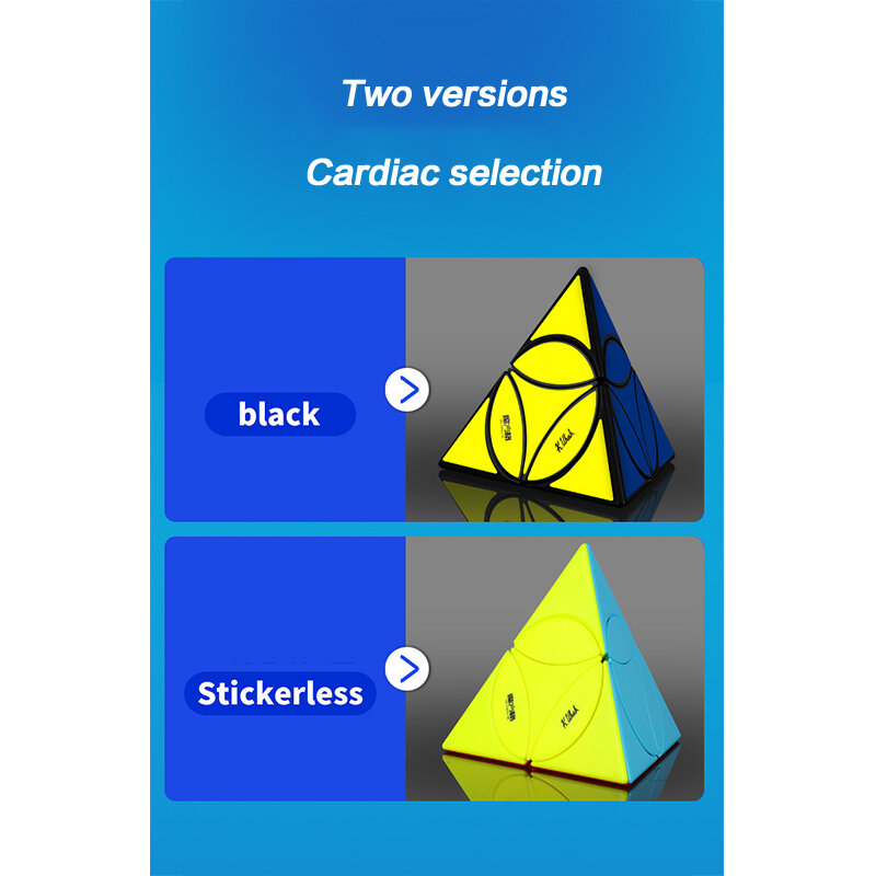 QiYi-tetraedro de monedas, pirámide de velocidad, Cubo mágico profesional, rompecabezas de 95mm, colección de monedas, juego mental, más nuevo