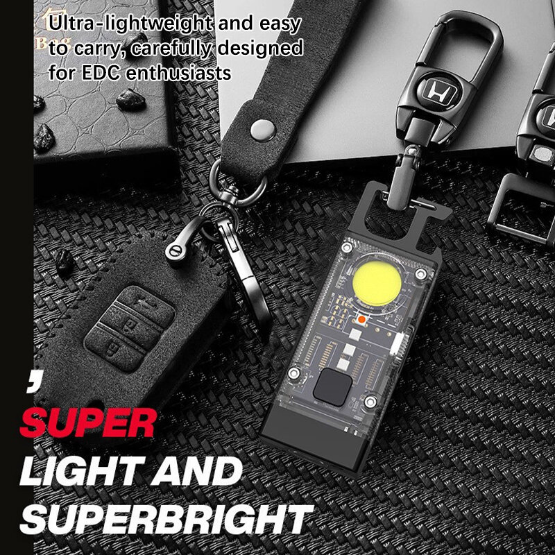 Mini multifunktion ale tragbare LED Cob Taschenlampe Schlüssel bund 800lm USB wiederauf ladbare Arbeits scheinwerfer Outdoor Angeln Camping Laterne