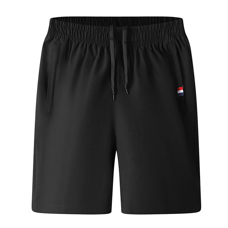 Мужские спортивные однотонные шорты на шнуровке, летние тонкие пляжные шорты для мужчин, свободные спортивные брюки, 2024