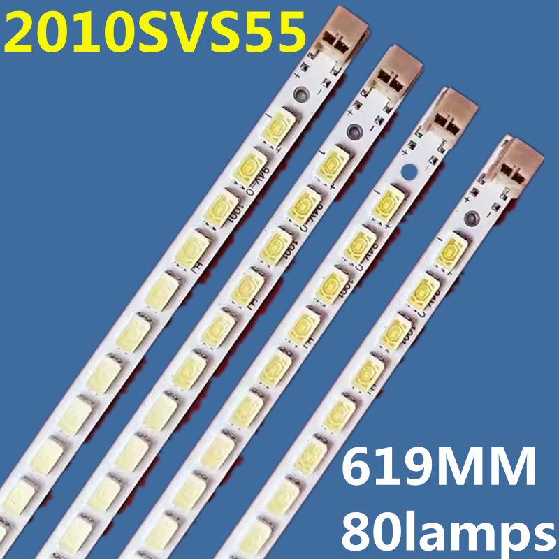 Tira de luz de fundo LED para SLED, 20PCs, 2010SVS55, 120/240HZ _ 80, LMB-5500BM12, LJ64-02386A, UA55C6200UF, UA55C6900, UA55C7000XF