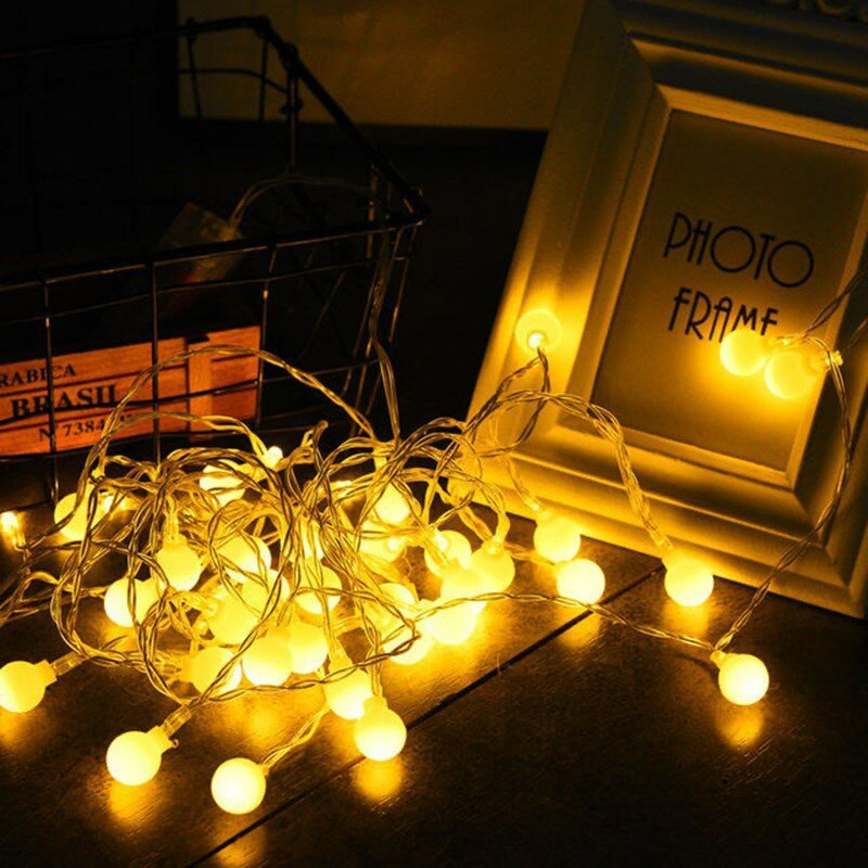 Lampu tali peri Led 10M, lampu tali dekorasi rumah untuk dalam dan luar ruangan, dekorasi pohon Natal pernikahan, tali lampu
