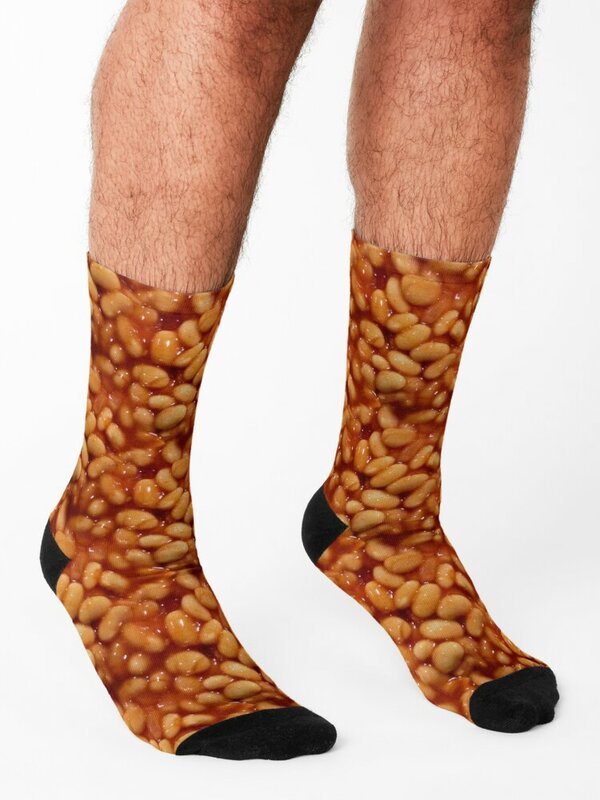 Chaussettes à motif Baked Bean Beano pour hommes et femmes, chaussettes imprimées personnalisées