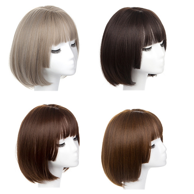 Wig Bob Bobo Wig for Women, Natural Looking Short Bob Wig, Straight Wig for Beginner for Daily Korea Versions Yellow