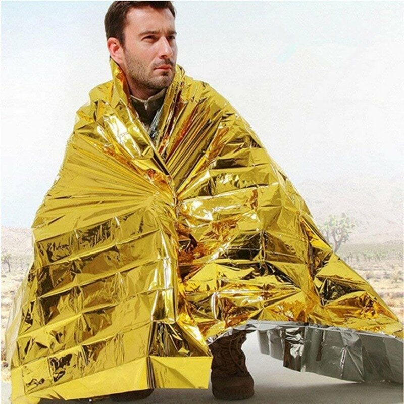 Cobertor de resgate multifunções para sobrevivência ao ar livre, cobertor portátil de emergência, isolamento, novo, transporte rápido, 2024