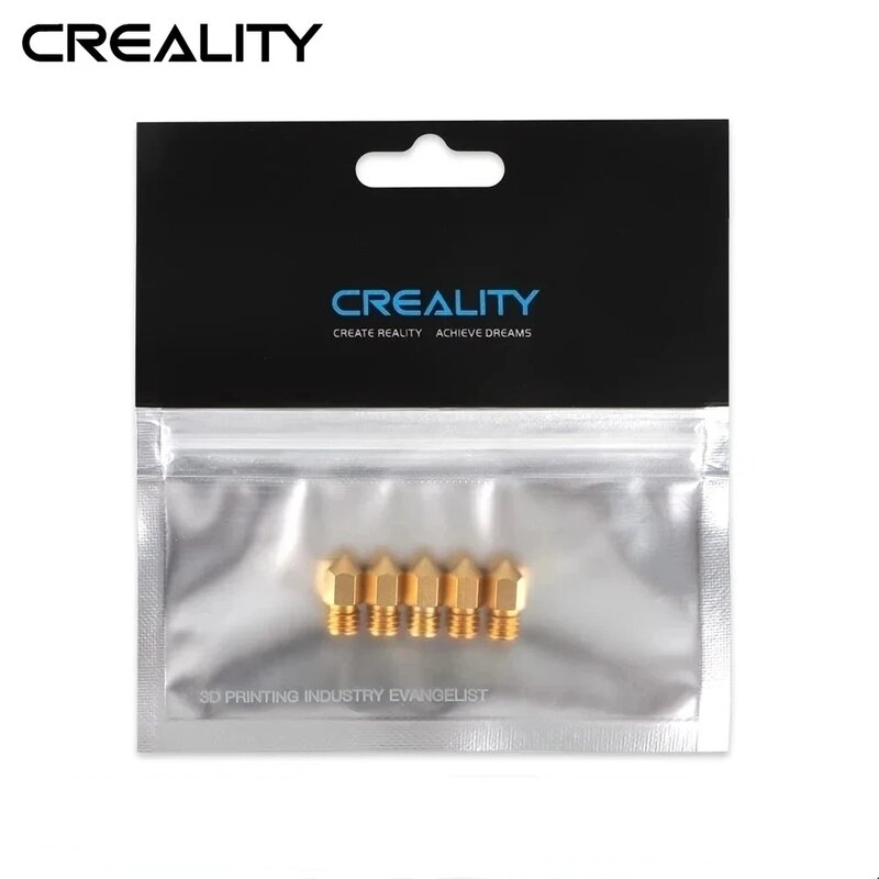 Official Creality Brass Nozzles 0.3/0.4/0.5/0.6/0.8/1.0mm for Ender 3/Ender 3 V2/Ender 3 Pro/Ender 3 Max /Ender 5/CR 10 Series