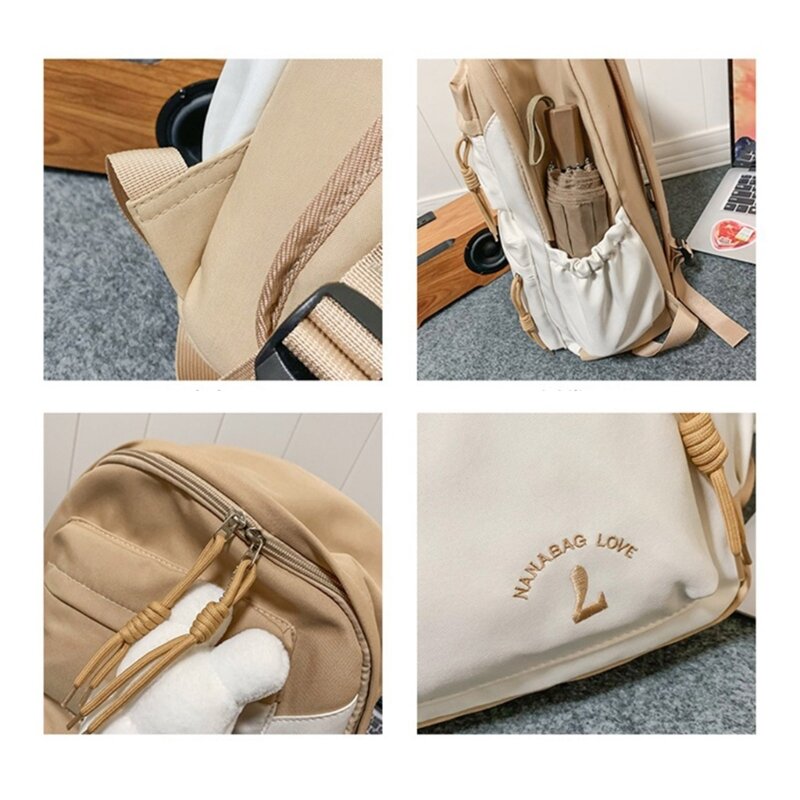 Plecak szkolny o dużej pojemności z nylonu plecaki na laptopa torba szkolna z zwykły plecak podróżny dla nastolatków 517D