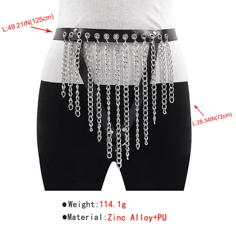 Leg Chain Punk Fashion Ladies Belt Ins Style Decorative Skirt Chain Pants Chain JK Waistband Simple Matching Waist Women Strap