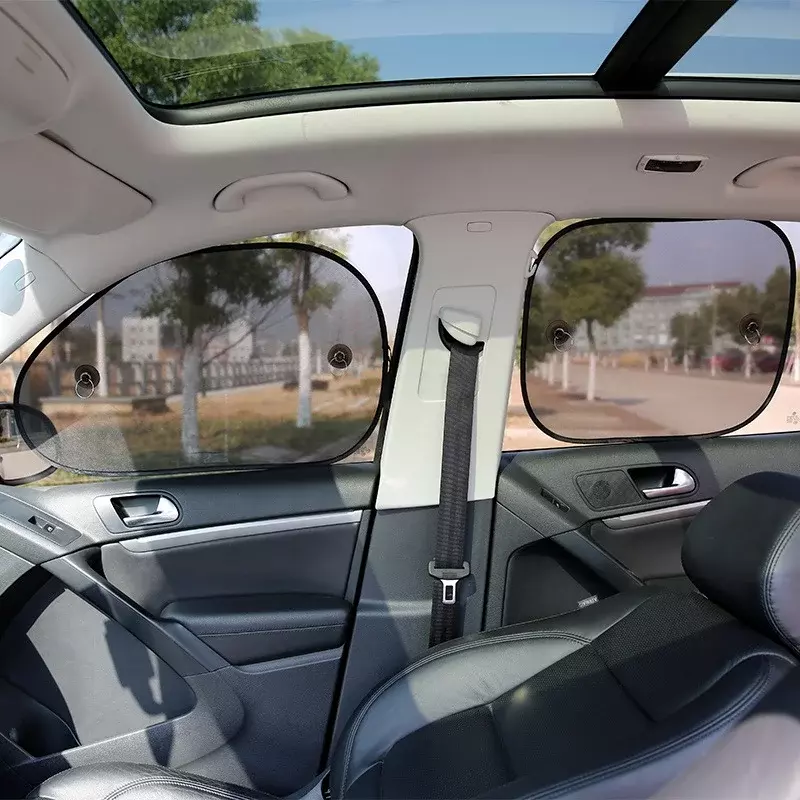 Penutup kerai jendela mobil, Aksesori Otomotif tirai jendela depan belakang, jaring kaca samping mobil, pelindung UV matahari