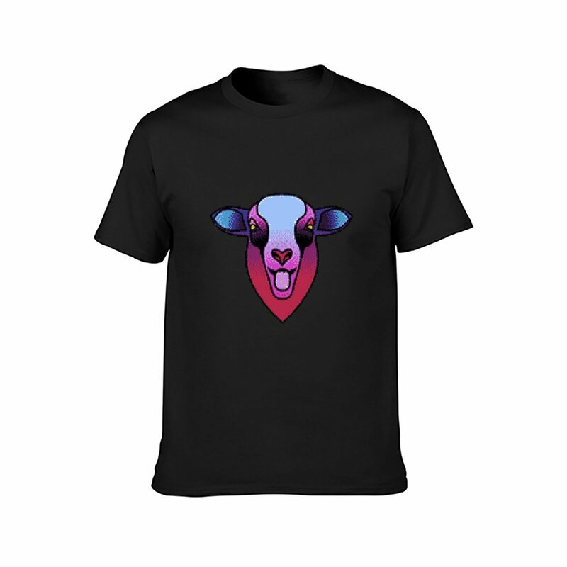 Футболка с изображением черной Овцы (Pixelated), летняя одежда, футболки на заказ для мужчин
