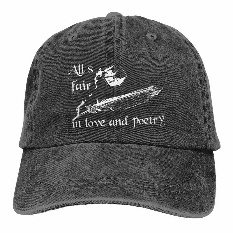 Alles ist fair in Liebe & Poesie lustige Valentinstag Swifts Outfit Männer Frauen Baseball mützen Distressed Denim Hüte Mütze Vintage Mütze