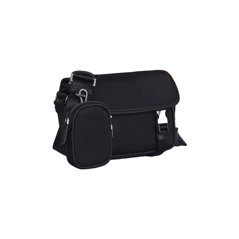 Школьная сумка, Повседневная сумка-мессенджер, черная нейлоновая водонепроницаемая сумка через плечо, сумка почтальона