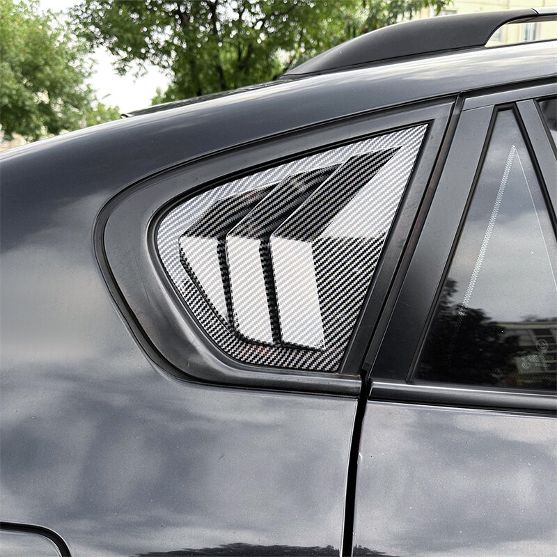 Untuk BMW X6 E71 E72 2008-2014 louver segitiga insang hiu berbentuk jendela belakang ventilasi jendela dekoratif