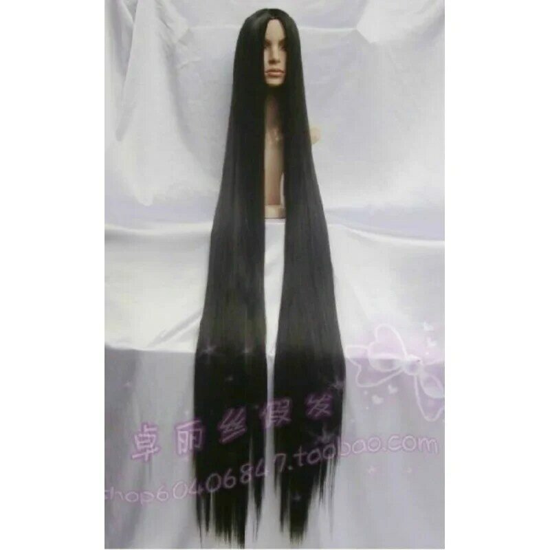 Popular Extra Long blah Cosplay Wig 60 inch High Temp 150cm