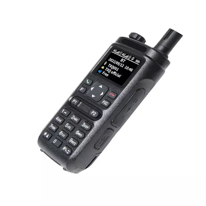 Walkie talkie genggam dua arah dengan pemosisian GPS, walkie talkie genggam baterai 6000mAh jaringan publik 4G