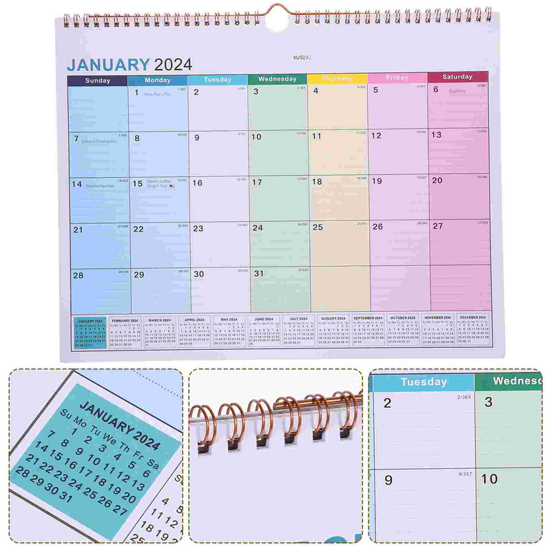 Angielskie kalendarze ścienne miesięczne wiszące kalendarze domowe duże biurko miesięczne biuro do biura domowego planowanie roku papierowego