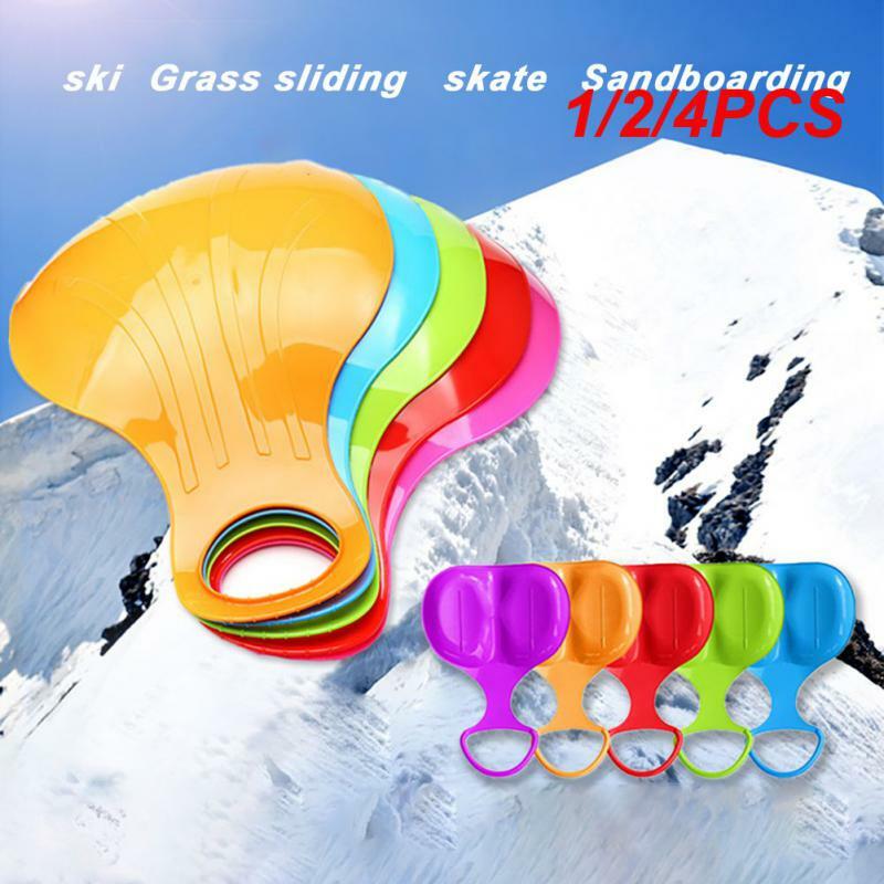 Snow Sled Sledge Ski Board, esporte ao ar livre, inverno, crianças, adulto, placas de grama plástica, areia grossa, 1, 2, 4pcs