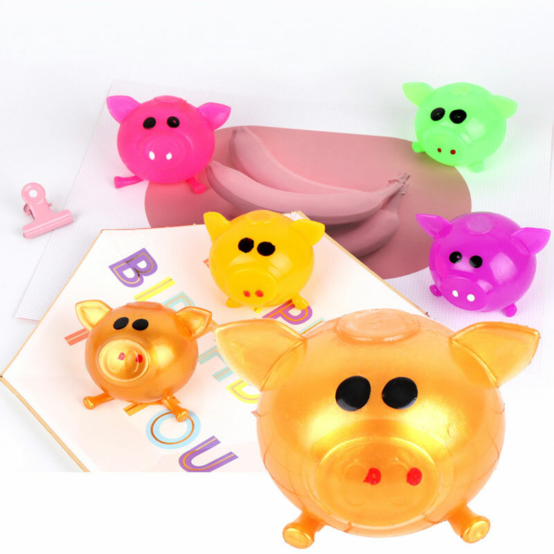 Z5 감압 스플래트 볼 벤트 돼지 장난감, 스티키 스매시 워터 볼, 스트레스 방지, 다양한 유형의 돼지 장난감, 성인 및 어린이 선물