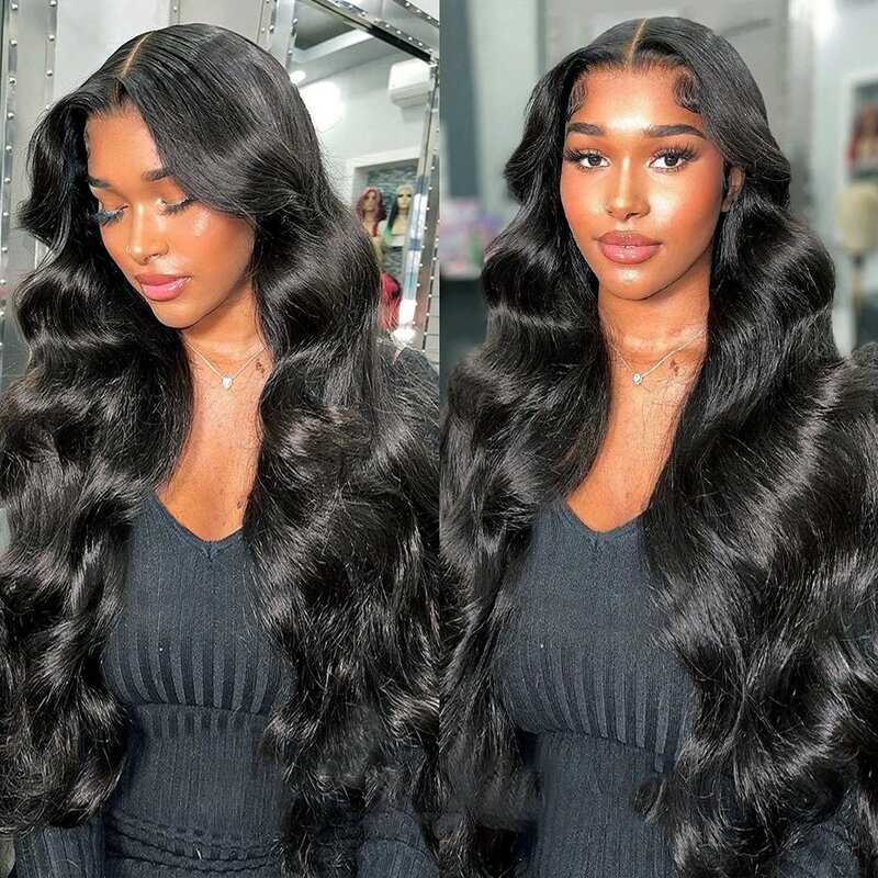 30 32 Inch Body Wave Lace Front Wig 6x6 Glueless Human Hair Wigs HD Transparent Lace Frontal Wig Brazilian Wigs for Women