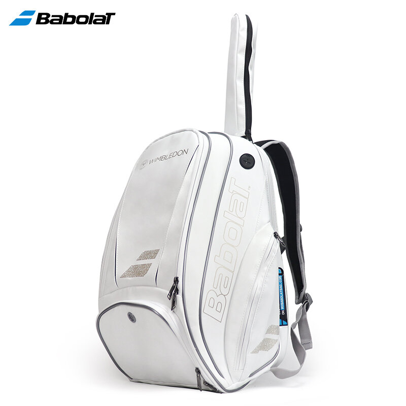 2021 Babolat White Gold WIM Tennis Backpack Men Women Durable 2-Pack PU Squash De Padel Tennis Bag Shoes Accessories Storage Bag