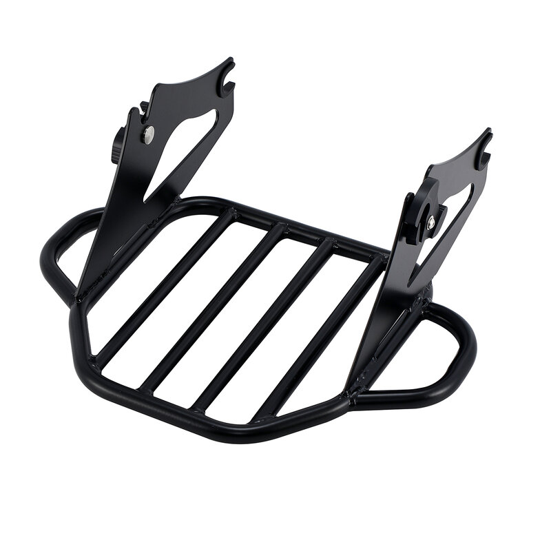 Detachable Two Up Luggage Rack Mounting Fit Harley Touring Electra Glide Road King Street Glide Road Glide 2009+ Matted Black