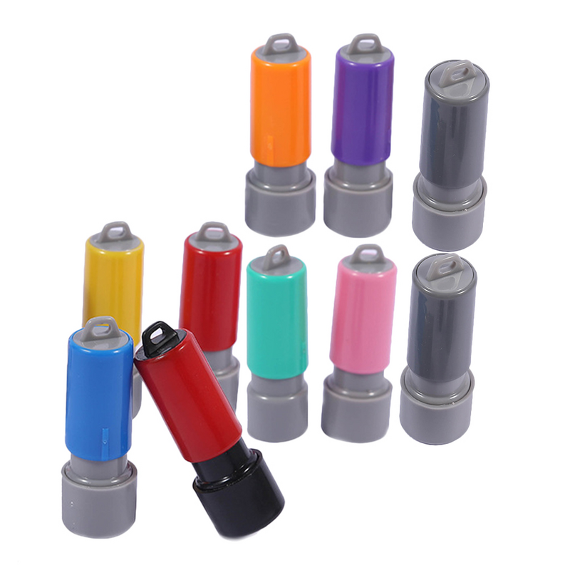 10 buah casing segel alat pembuat Cap Kecil tinta pos kosong Mini DIY plastik Liburan sendiri