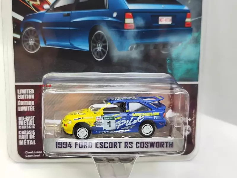 Ford Escort RS Cosworth Diecast Metal Alloy Model Car Toys, Gift Collection, W1contemplate, 1:64, 1994