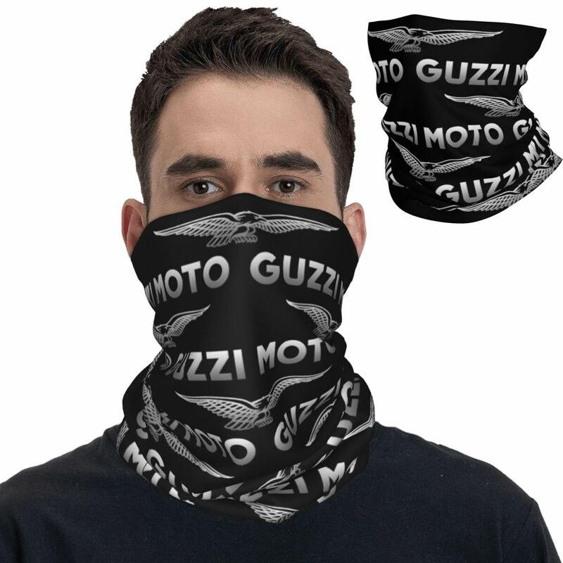 Moto Guzzi syal masker Balaclava motif Gaiter leher Bandana Motorcross balap sepeda motor penutup kepala mendaki dewasa dapat dicuci