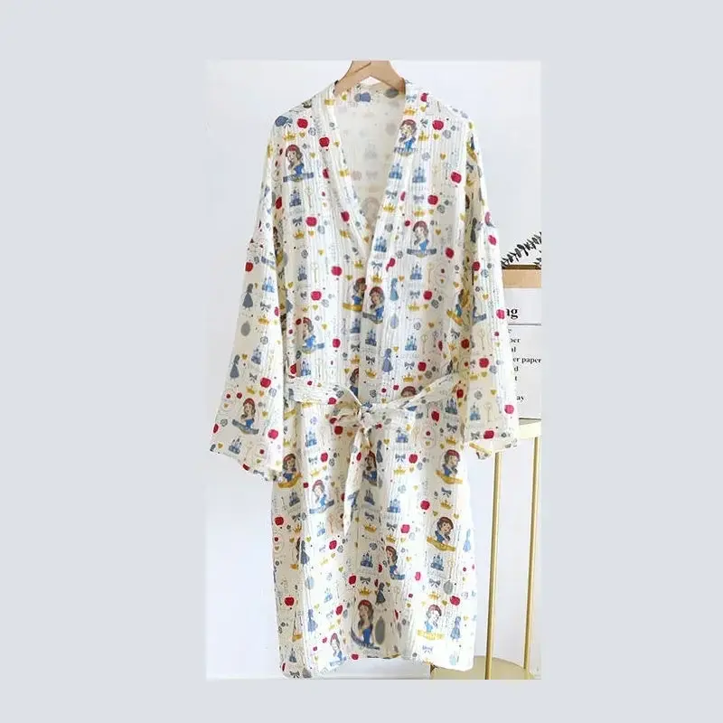 Nachthemd Set Prinzessin 100% Gaze Home Pyjama einfache japanische 2-teilige Damen bequeme Baumwolle