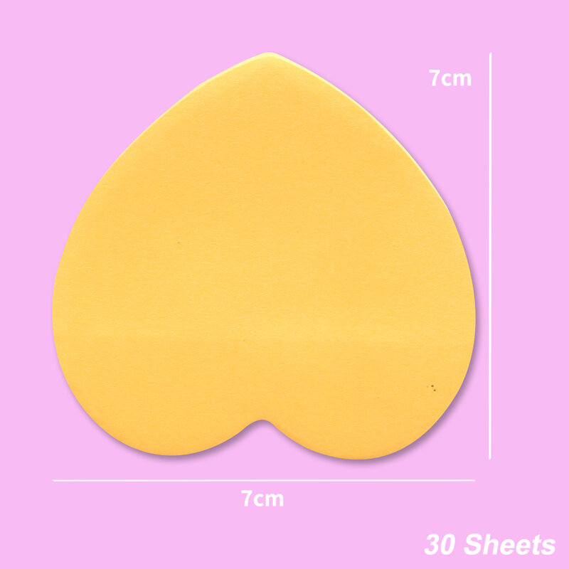 Cute Kawaii Love Hearts Paper Sticky Notes Post Memo Pads Notepads Aesthetic Stationery School Office Supply Planner Index Tabs
