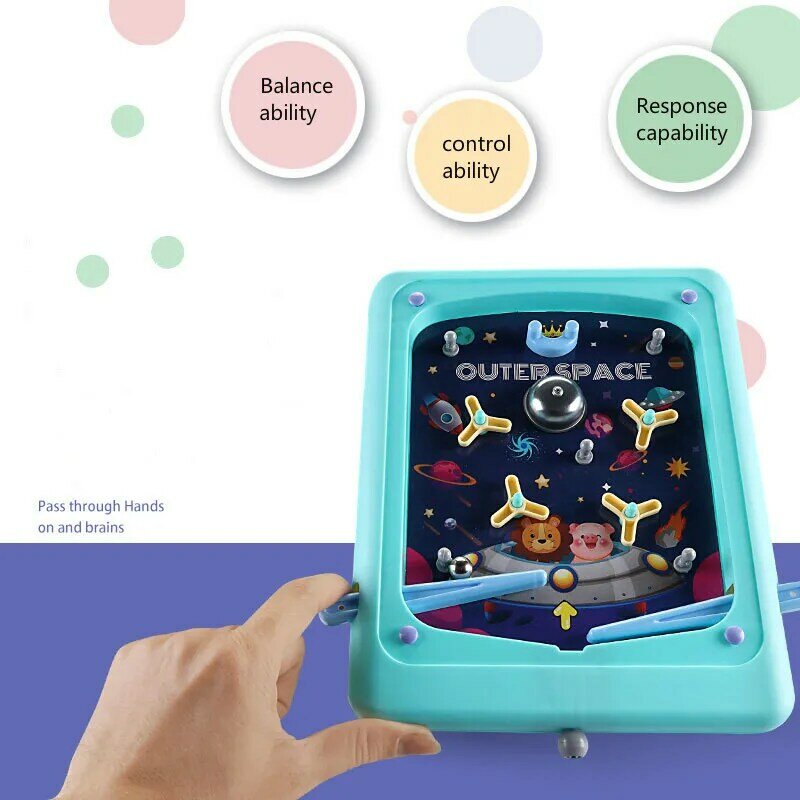 Juegos de Pinball para niños, máquina de juego de Pinball de escritorio, juguetes educativos interactivos para padres e hijos, juegos de mesa de tiro para niños