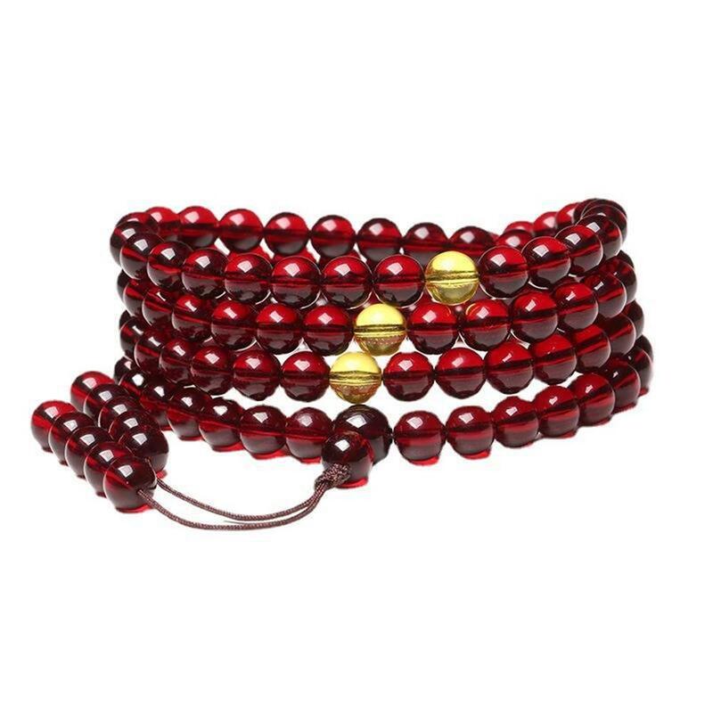 Natural Beeswax Buddha Beads, Água Purificação Rosário, Pulseira, Moda requintada, Fine Jewelry, Holiday Presentes, 108pcs