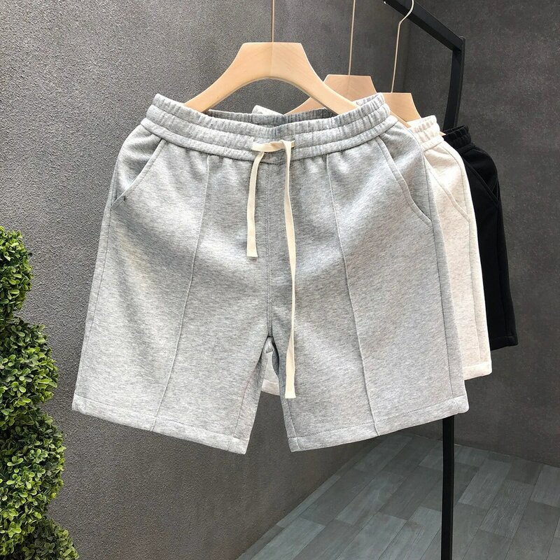 New Summer Men's Cotton Shorts Casual Baggy Sports Shorts Male Breeches Oversize Pants Wide Short Running Sweatpants Man pants